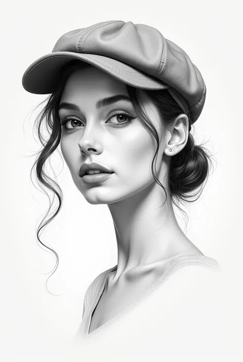 Buetiful Girl Drawing Wearing Cap easy pencil Drawing 