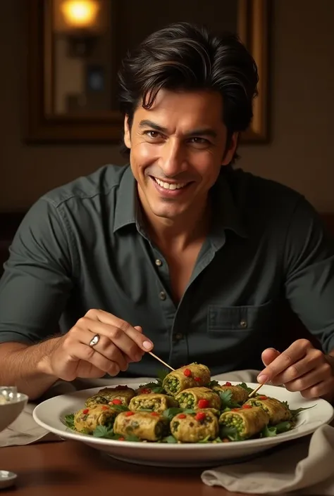 Shah Rukh Khan eats Iraqi dolma