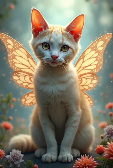 Beautiful cat in fairy costume 