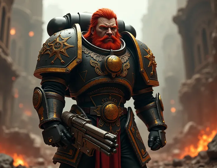 Warhammer 40000 red-haired warrior