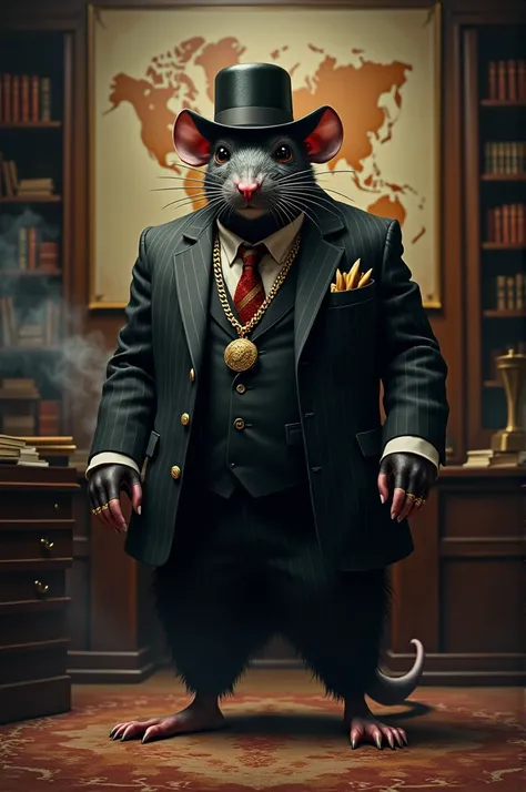 Create rat as an mafia African boss