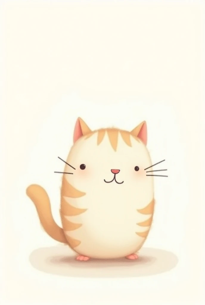 A cute [ cat ] clipart, organic forms, in the style of Jon Klassen, desaturated light and airy pastel color palette, nursery art, white background --ar 9:16 --style raw --v 6