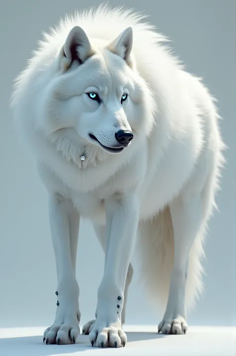 A realistic art of an Omega wolf in all his beauty and glory. The wolf was large, almost of the size of a regular Alpha wolf. 
The Omega was coated with thick but equally soft white fur. He was glowing like his scruff was adorned with most beautiful white ...