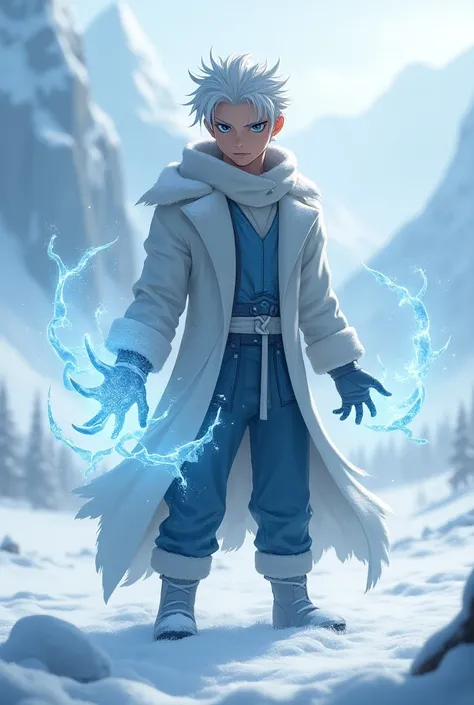 Young Man with a Ice ability 