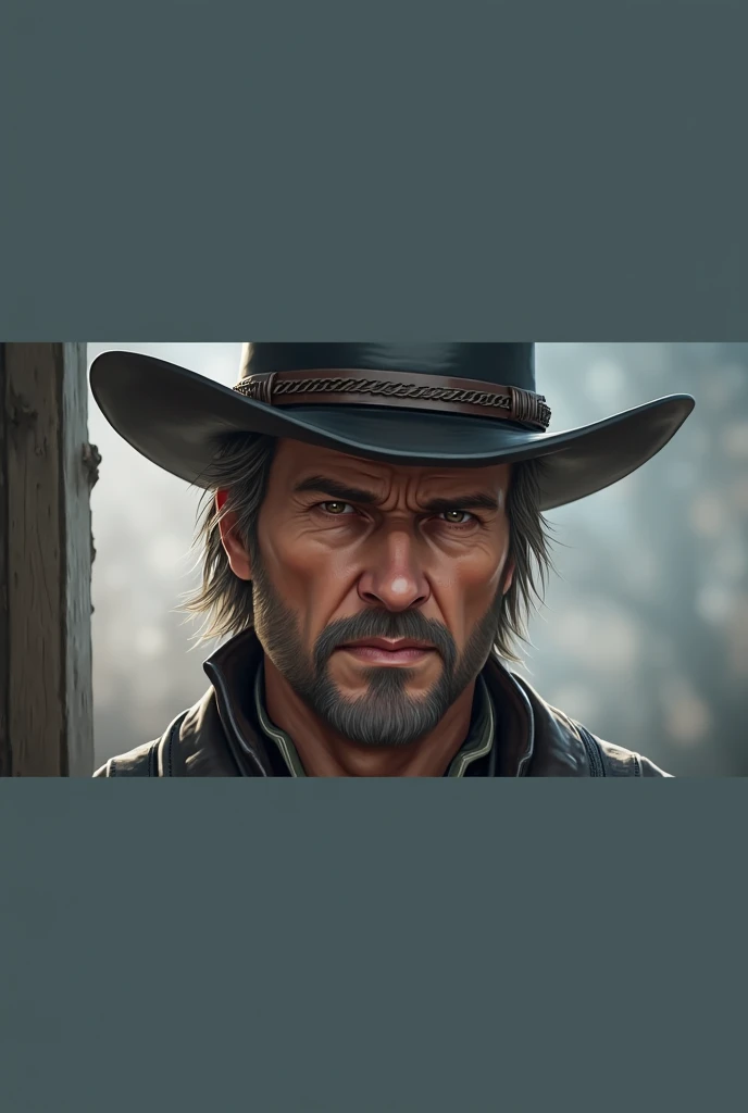 a highly detailed, cinematic illustration of the assassin Arthur Morgan from the Red Dead Redemption 2 universe, atmospheric lighting, dramatic pose, intense expression, intricate costume details, rugged features, chiaroscuro lighting, muted color palette,...