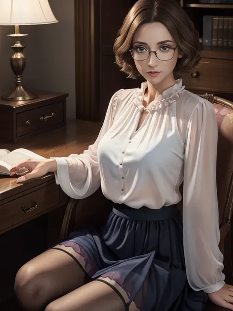 ( Realistic 、 High resolution:1.3),One,  One woman, masterpiece,  highest quality,  very detailed,  cinema lighting ,  Complex details ,  High resolution,  official art ,  Beautifully detailed face and eyes,  High resolutionのイラスト, 8 k, ( short hair in chig...