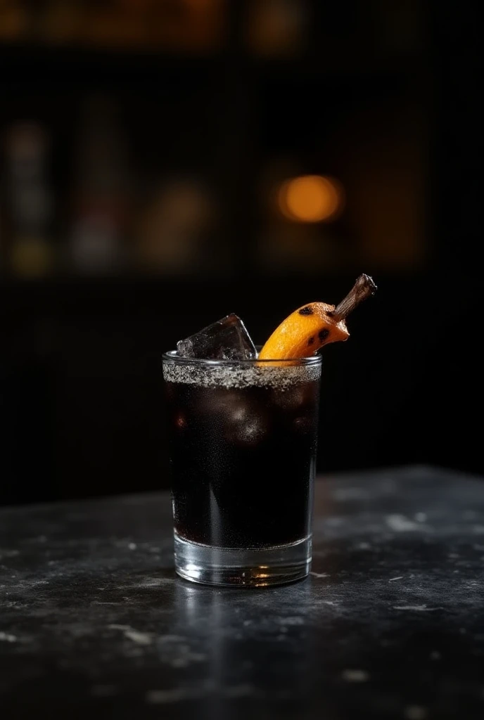 Fait moi une image d’un cocktail nommé Dark Knight 