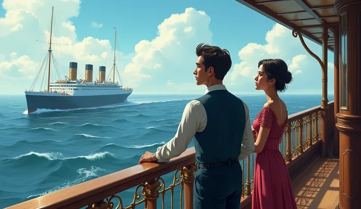 Jack, a young , looking with wonder at the vastness 10. Rose, a wealthy woman, looking longingly over the railing of the ship, contemplating her future.
of the ship and the open sea.
