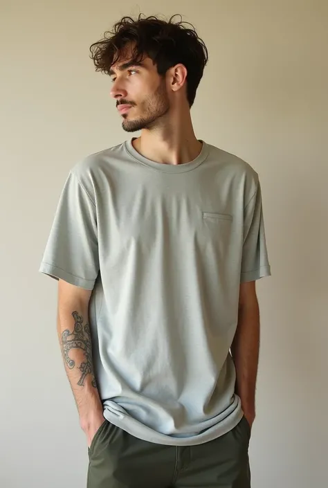  Vintage Style Cotton T-Shirt for Men - Loose Fit,  saggy shoulders , Round Neck Short Sleeve Summer Streetwear 