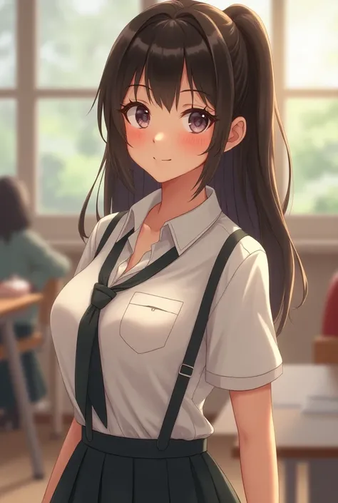 Ah  girl student with big cheeks and big boobs