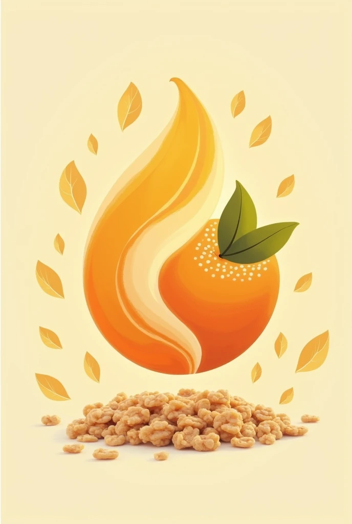 Logo for chontaduro yogurt is orange and granola 
