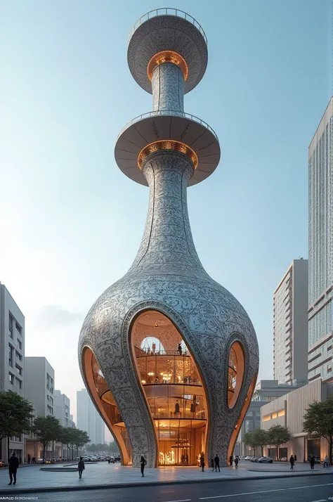 If we build a building in the shape of a hookah, what will it look like?