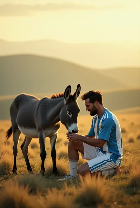 LIONEN MESSI MILKING DONKEY MILK 