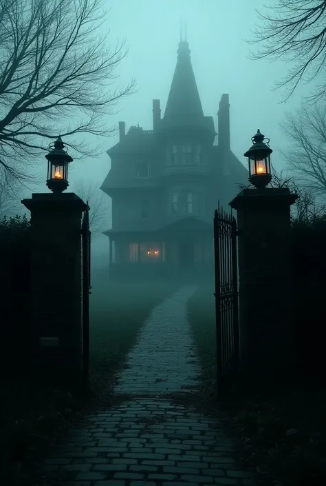 Here’s a ghostly horror house in 20 visual descriptions that evoke the imagery of the house and its supernatural aura:

1. The mansion stands in the distance, its silhouette barely visible through a thick fog, windows like empty eyes watching you.


2. A c...