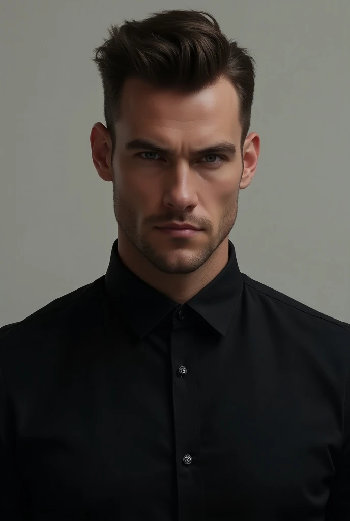 Create a man with black shirt

