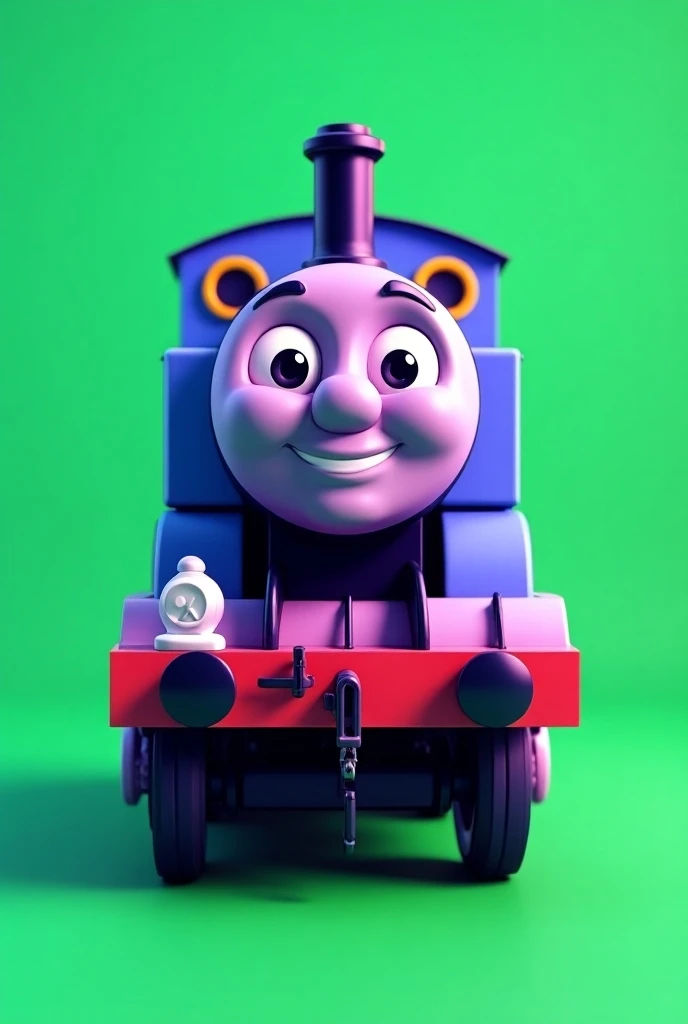 
Purple colour thomas the train with green screen