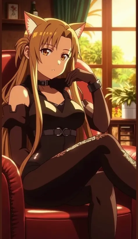 Yukki Asuna from SAO anime, in a swimsuit, In a sexual position