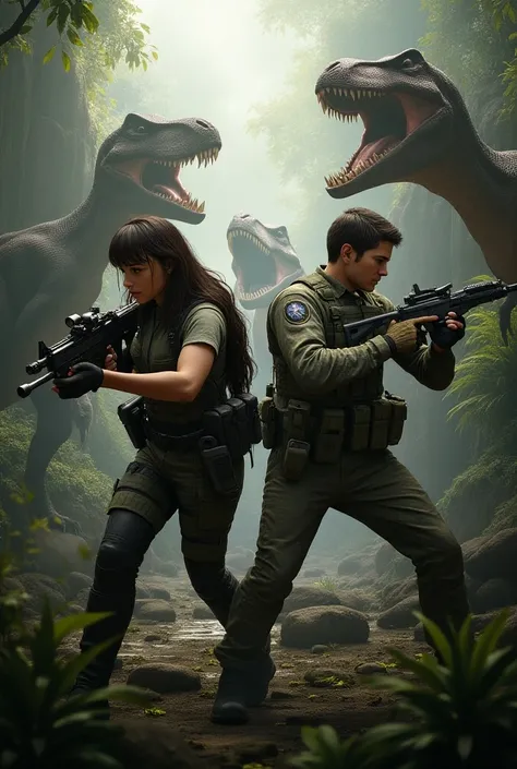 Do Regina and Dylan from Dino Crisis 2, fighting dinosaurs  