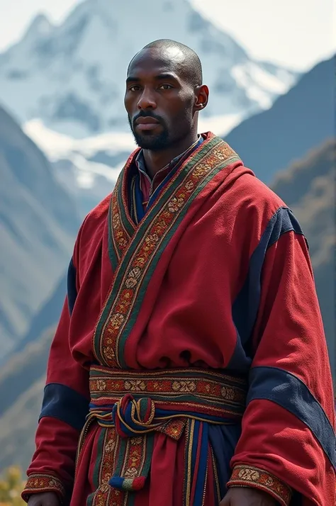 Kobe Bryant wearing Sherpa traditional dress