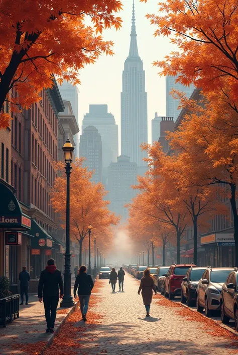 Autumn city photo