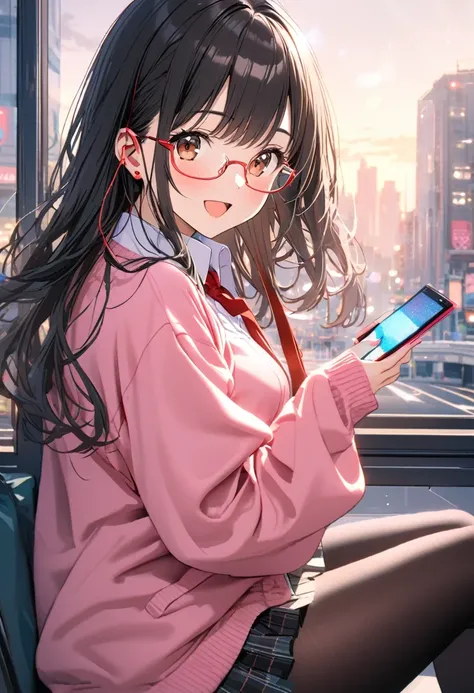 soft focus, looking view, lens flare, bright, natural color, high-res, super delicate, ultra detailed, 8k, influenced by manga and anime. Light lines and warm pastel colors give the impression of a sketch.

BREAK
1girl, , brown eyes are shining and cute, b...