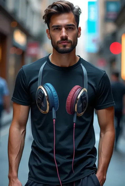 I would like to create a shirt with a print with an earpiece