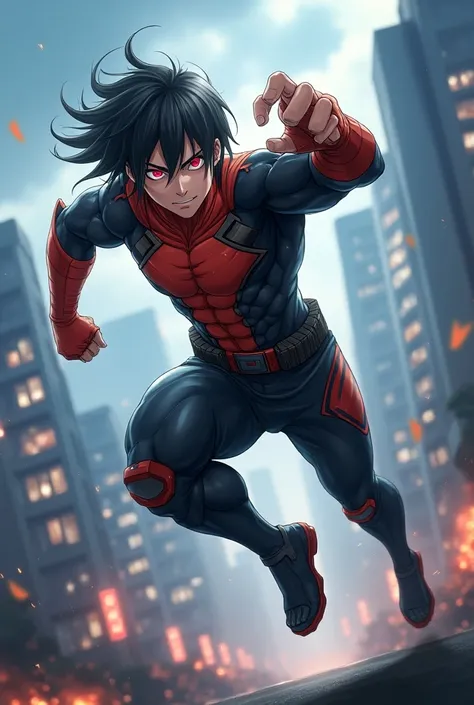 Anime manga style superhero 