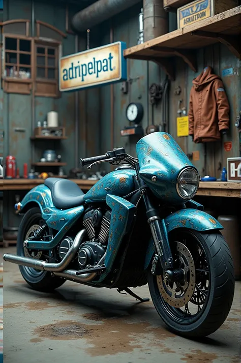 For me, the picture of the Megalodon motorbike repair shop has the label ADRI PELEPAT