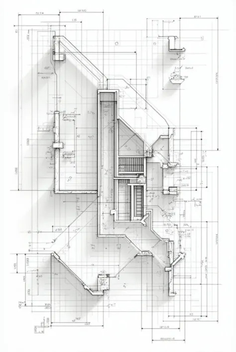 a plaster drawing for construction