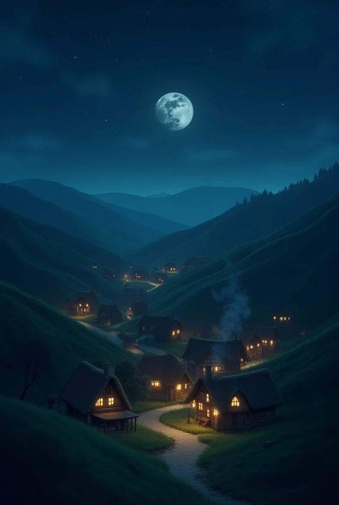 Night vivew village 