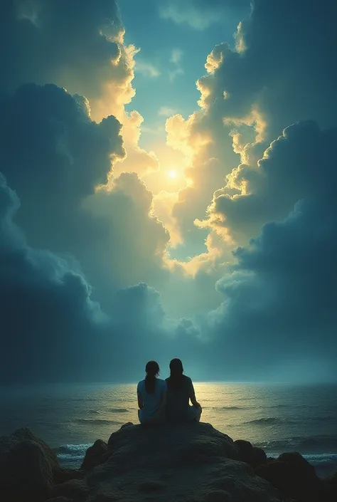  In the vastness of the deepest feelings ,
 Our love is a sky of infinite dreams ,
 The sea kisses the skies in fruitful embraces ,
 Echoing in the melody of dreams ,  so beautiful .

 Even though storms make us fear ,
 Your love is a beacon that illuminat...