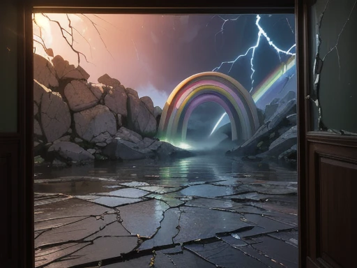 door,(Rainbow,Light vortex:1.6),(  Strong Shadow :1.3),water vapor,(Horror Style),(curse:1.3),(soul:1.3),(ultra Realistic 8k cg, RAW photo, Best Quality, masterpiece:1.2),  high-definition raw color photo  ,  professional photos  ,(Realistic, photo-Realist...