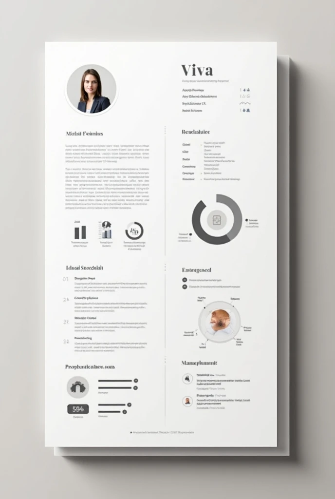 cv design for graphic designer ,realistic,uniqe,minimal, corporate,very specific,creative with icon and pie chart ,extraordinary