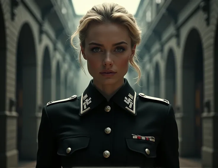 Margot Robbie dressed as a female SS officer