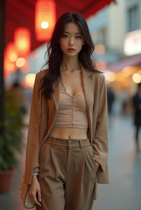  22-year-old very girly Japanese woman、 slim model figure 、 Standard Size Bust 、Long legs、Stylish atmosphere、Fashion Leader、High sense fashion 、High image quality、 high definition、4K、Realistic、Real photo