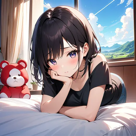 ((32K)), ((Best Quality)), (( ultra high resolution )), (( high definition)), ((超 high definition)), (( VERY DETAILED CG )), ((unity 32K wallpaper)), (masterpiece, Best Quality:1.2),  1 girl, beautiful dark eyes :1.1、slant eyes、blush , close your mouth,Sho...