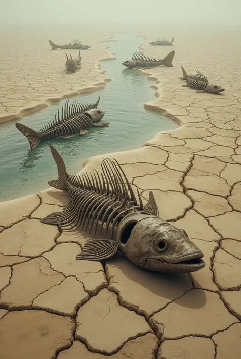 a dead aquatic biome with fish skeletons but that there is no water and that is for drawing