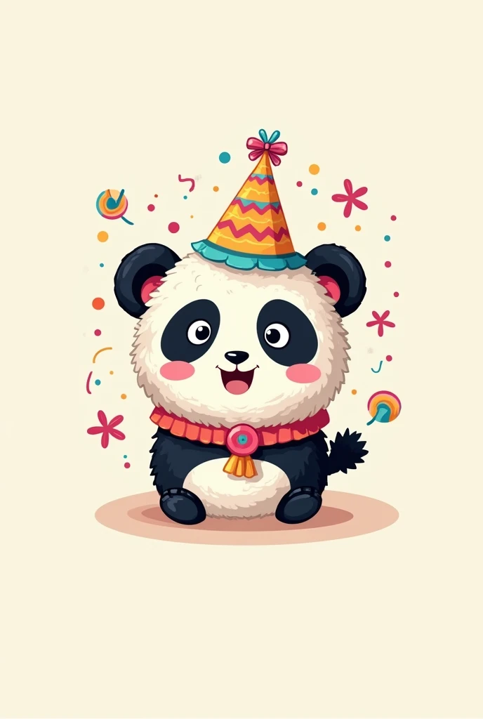 Pandita piñata store logo with a piñata and an adorable panda
