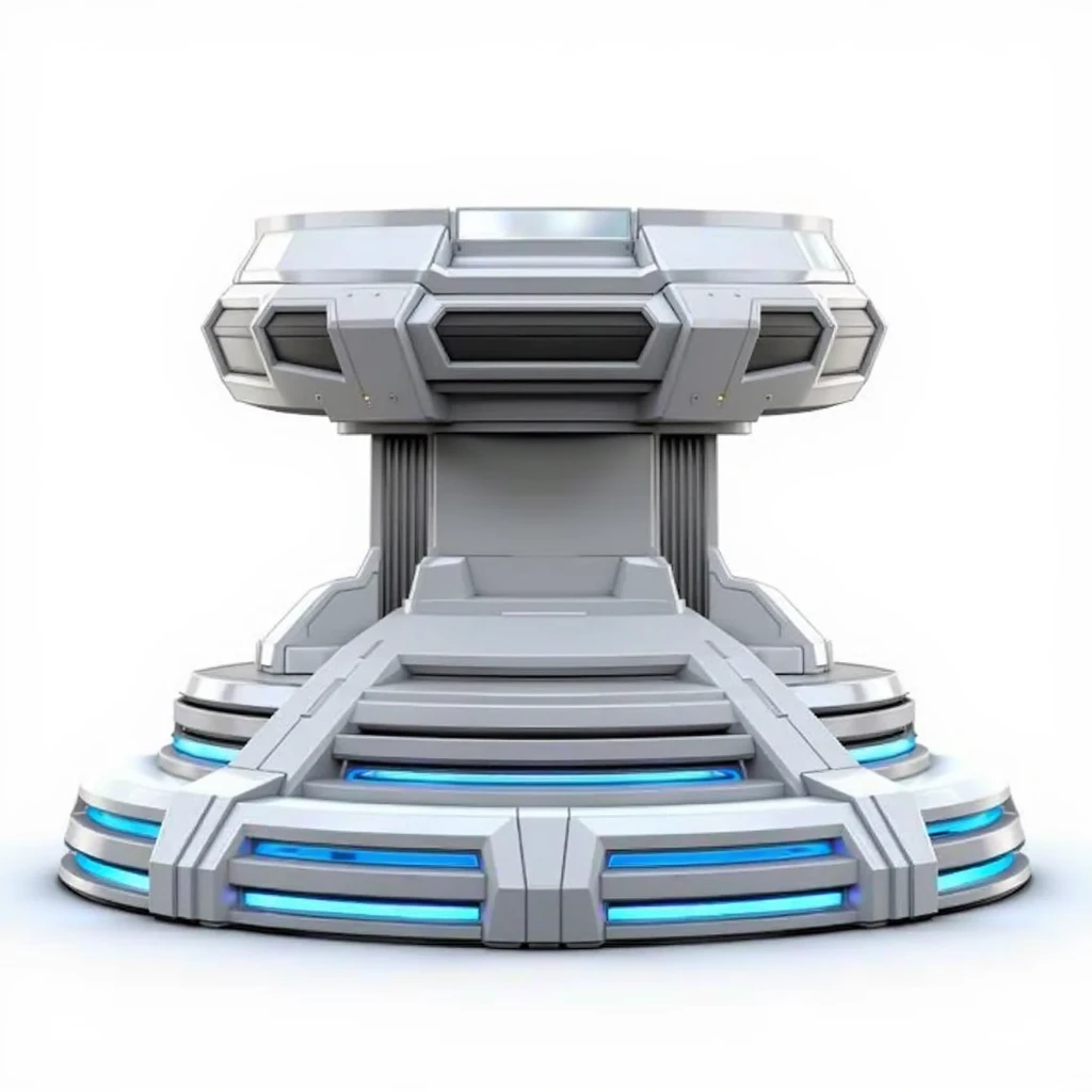 futuristic hologram podium