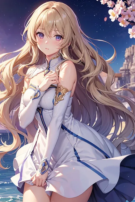   Eye-Catching Style Anime Style Violet Evergarden Style,  Beautiful woman (masterpiece),   so beautiful,   Shining Long Straight Hair   (   high quality), (  Beautiful Detailed Face  ), ((  beautiful detailed eyes ))), (beautiful and   beautiful hands), (...