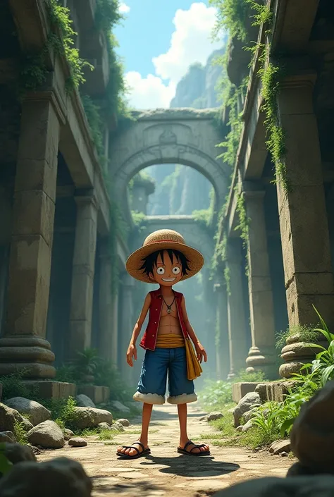 Luffy in an ancient city