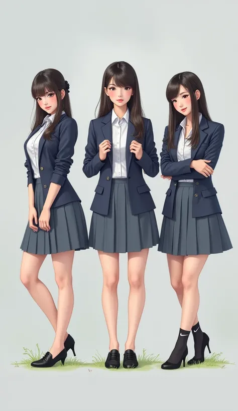 （ photorealism ：1.2）、Japanese Model in her 20s 39;Thick legs、Female bank clerk in uniform、23 year old beauty、Business Uniforms、Bend one leg on the grass in the garden、Lie down and stretch the soles of her feet 。 she wears super realistic thick black socks ...