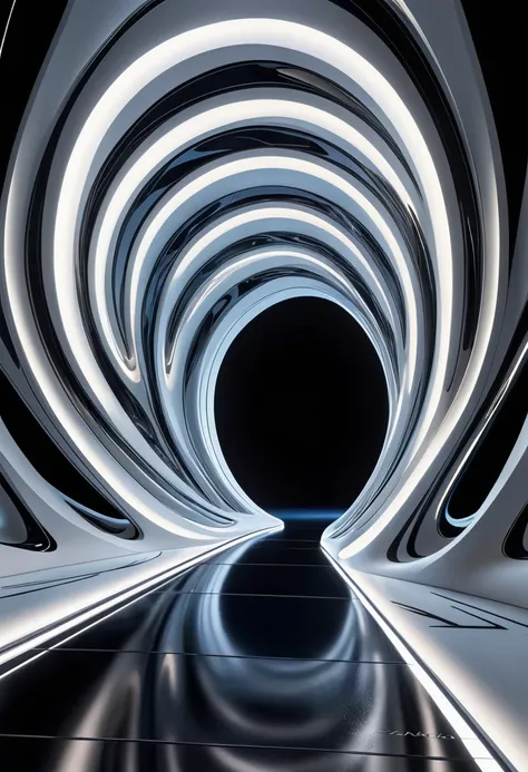 Portal to Another Dimension, Mysterious Light, by Zaha Hadid.
best quality, masterpiece, intricate details, ultra-detailed