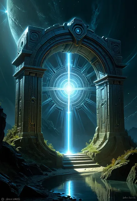 Portal to Another Dimension, Mysterious Light, by John_Harris.
best quality, masterpiece, intricate details, ultra-detailed