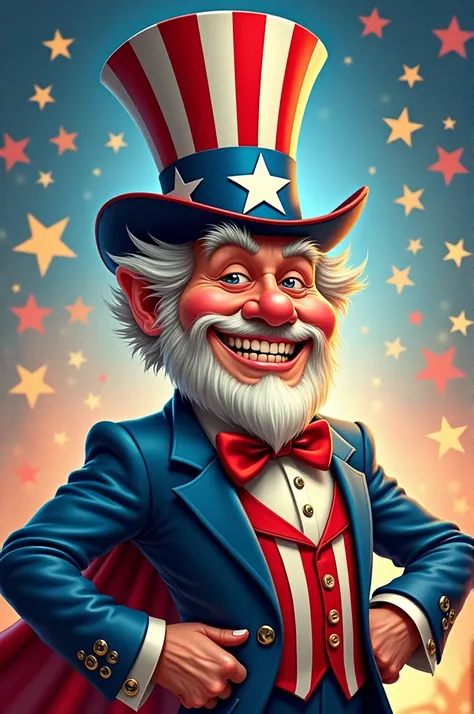 Create a caption America cartoon character funny Cartoon 