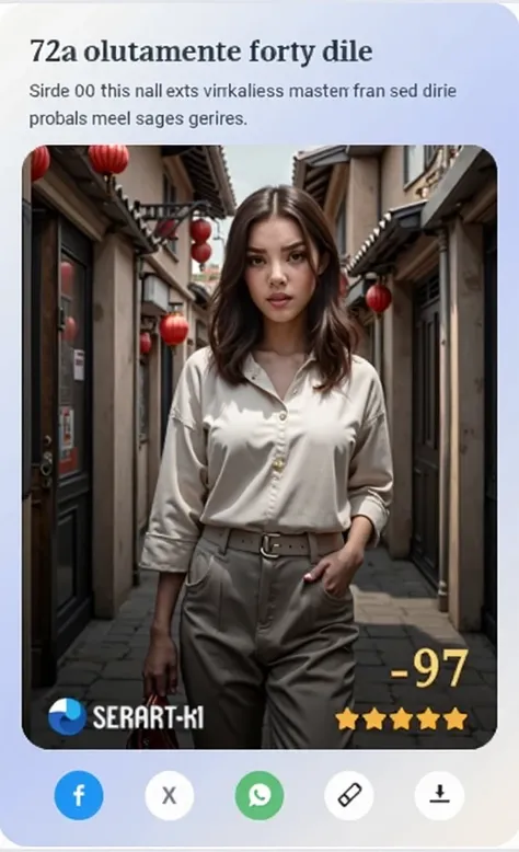 a fashionable casual outfit walking through a chinese neighborhood, cinematic photography style, beautiful detailed eyes, beautiful detailed lips, extremely detailed eyes and face, long eyelashes, high quality, 4k, 8k, highres, masterpiece:1.2, ultra-detai...