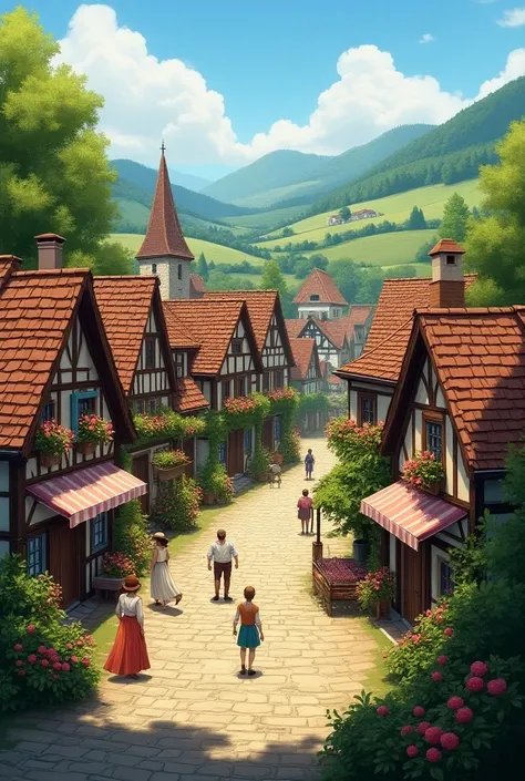  Medieval City , summer, Small village