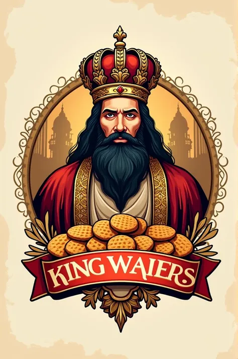 Logo for king wafers n namkeen bussniess 
