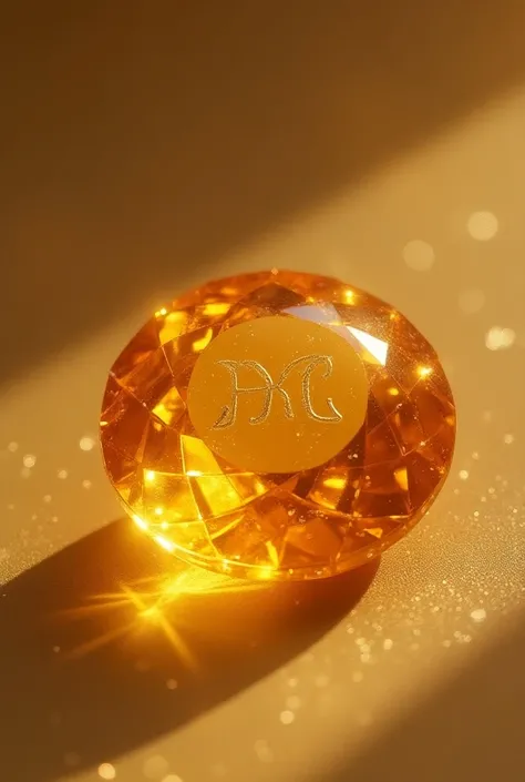 Citrine with its golden glitter with the Leo sign symbol.
