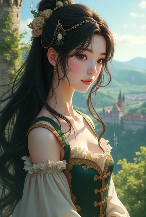 Medieval anime-style female character